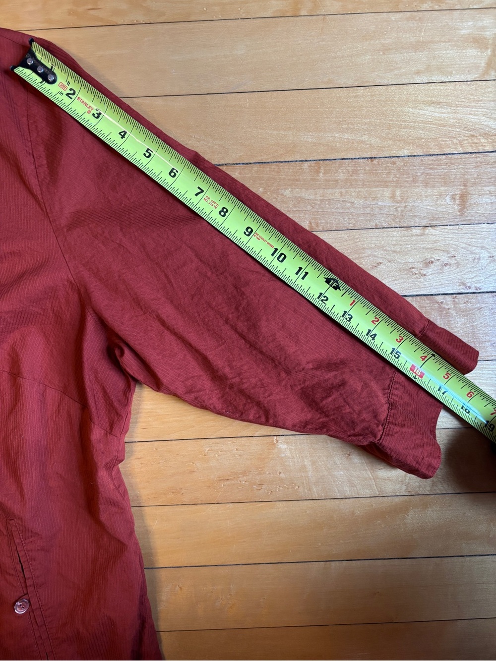 EUC Vintage Eileen Fisher Burnt Orange Red Cotton Button-Down Shirt | Women’s 1X - Picture 15 of 16